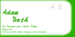 adam woth business card